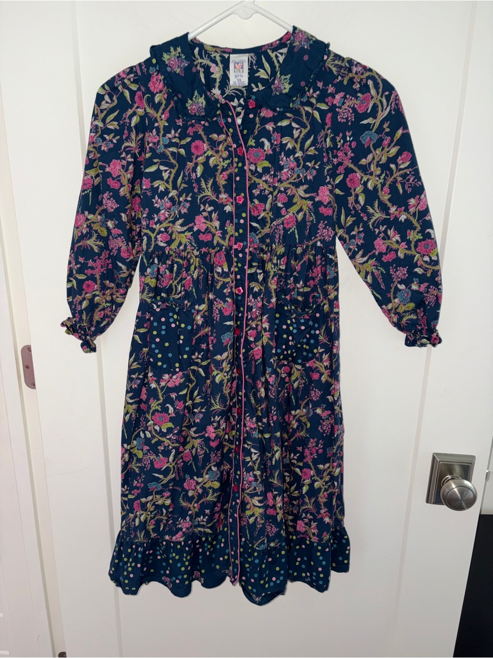 vintage April Cornell girls floral prairie dress sz 7/8 EUC LN Cottagecore